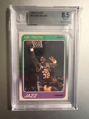 1988-89 Fleer Basketball Karl Malone BGS 8.5