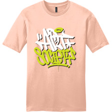 NEW Art Society GRAFF BLACK/GREEN Tee Shirt DUSTY PEACH SMALL-4XLRGE MADE IN USA