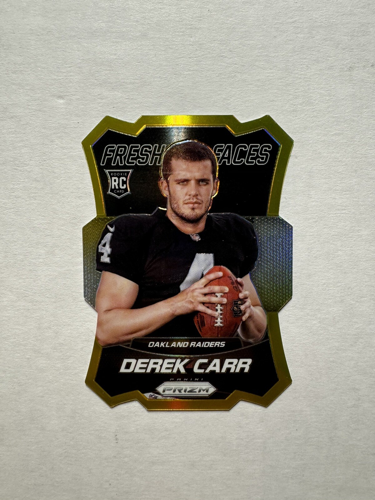 Derek Carr 2014 Panini Prizm #FF7 Fresh Faces Gold Prizms Rookie Card RC /10