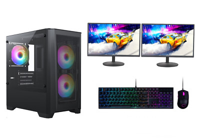 FCS Gaming PC Bundle Intel Core i5 8GB 1TB Windows 11 GT710 DUAL SCREEN Budget