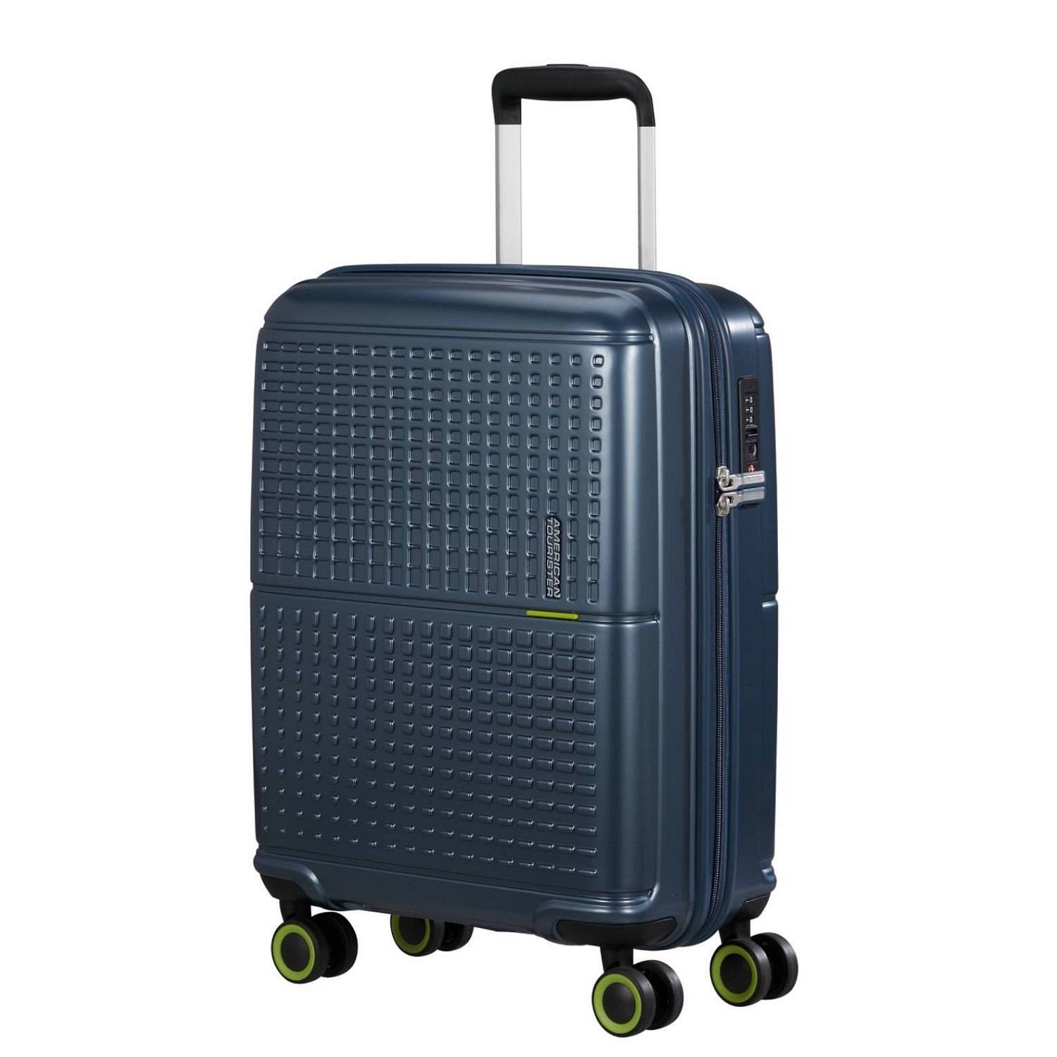 American Tourister Geopop - Spinner 55 Tsa Blu - Valigie Trolley Piccolo