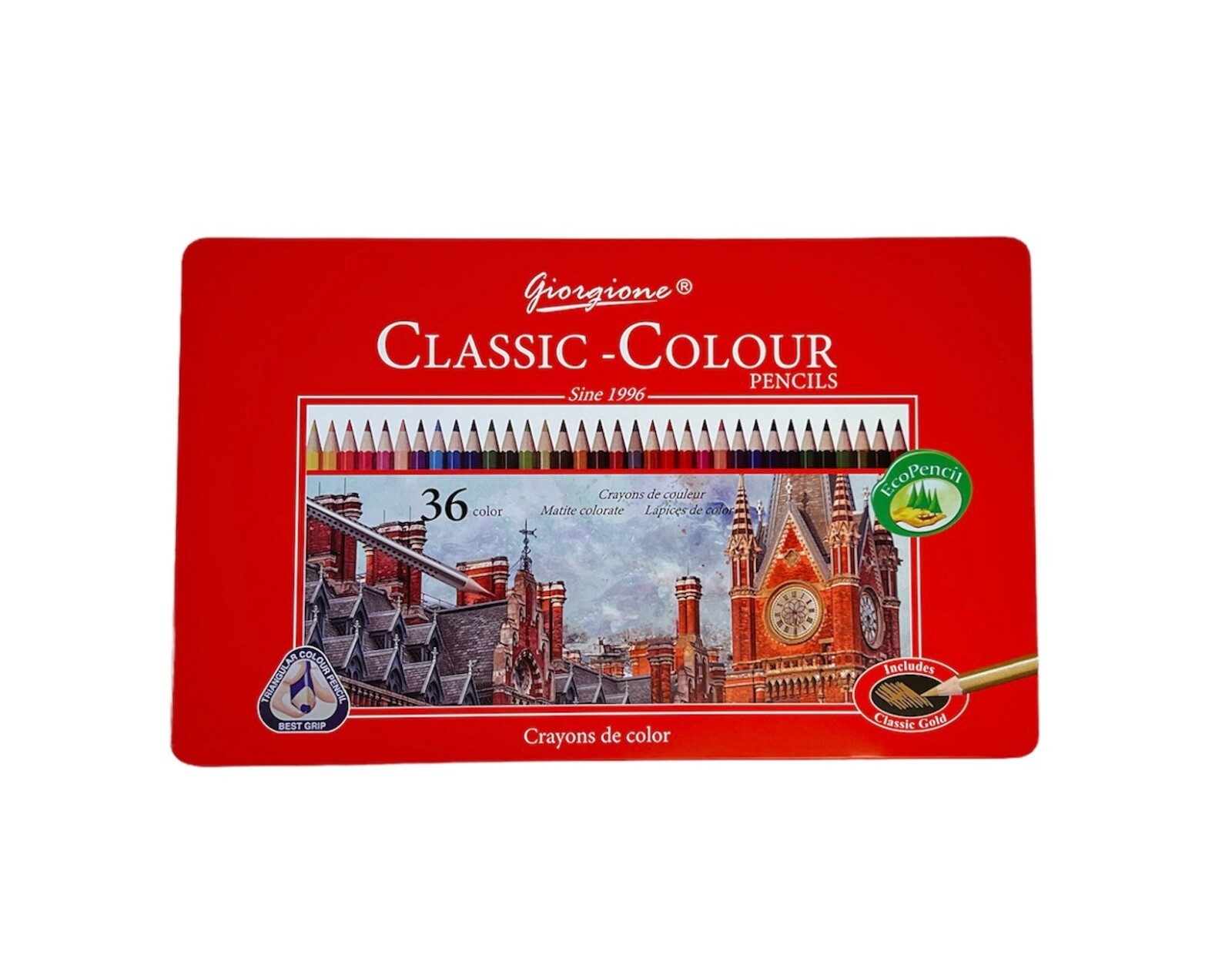 Oil Based Professional Art Colouring Colour Pencils Set RED TIN Box Various Size