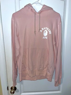 VERY RARE BAPE Pink Hoodie Size M Men s