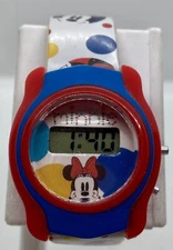 NEW DISNEY MZB Licensed Minnie Mouse Watch Kids Girls New Battery Digital LCD