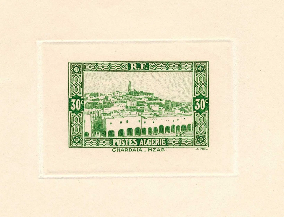 ARGÉLIA #87, 1936. Grande à prova de matriz com sobreposição de tecido - Imagem 2 de 4