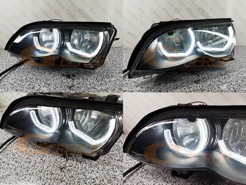 For BMW E46 Coupe Convertible Sedan Multi Color DTM M4 Style RGB Led Angel  Eyes