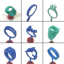 9PC Lesser, Dragon Side, Dolphin Design | Rings Wax Pattern Mold Jewelry WRB340