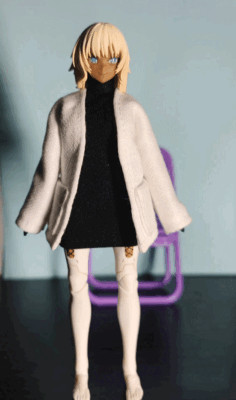 1/12 Kleidung Mantel ärmellos Kleid Modell für 6'' Azone12 Figma shf 30ms weiblich