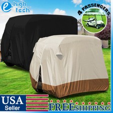 Heavy Duty Golf Cart Cover Zipper 4 Passengers EZ GO Club Car Yamaha Enclosure