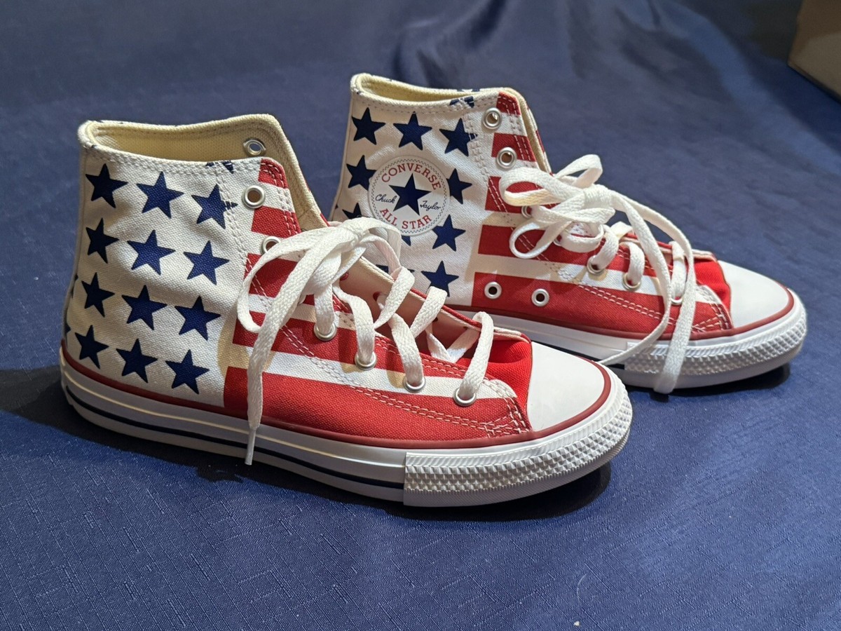 Converse Chuck Taylor All Star Red White Blue Shoes American Flag
