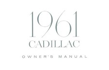 1961 Cadillac All Models Owners Manual 1961 Cadillac All Models Owners Manual