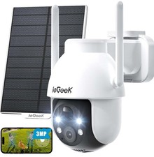 2K 4MP Home Security Camera System Solar Panel 360 PTZ Wireless Outdoor Audio