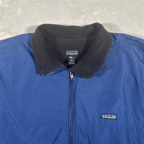 VTG 90s Patagonia Shelled Synchilla Jacket Blue L Bomber Fleece Lined Made In US by Patagonia, $122.08 - Photo 2