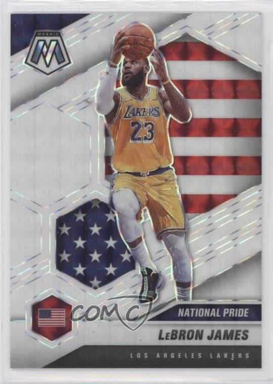 2020-21 Panini Mosaic National Pride White Prizm 12/25 LeBron James #247 7y2