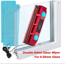 2024 Magnetic Window Cleaner Double-Glazed Wiper 8-20mm High-Rise Tool