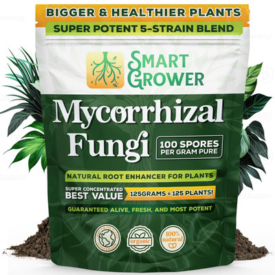 Mycorrhizal Fungi Organic Root Enhancer for Plants, 5-Strain Blend