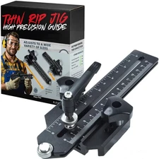 Thin Rip Jig for Table Saw – Woodworking Jig Guide for Repetitive Narrow Stri...