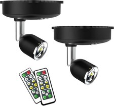 LED Spotlight, Battery Operated Lights with Remote Control, Dimmable Mini Accent