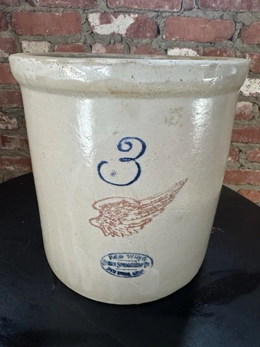 Antique RED WING 3 Gallon Union Stoneware Crock