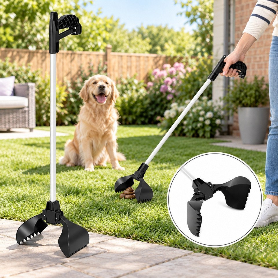Scop Poop Poop Scooper Dog Pet Waste Pickup Long Handle Poo Remover Picker Scoop ...