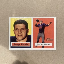 2002 Topps Heritage 57’ Reprints George Blanda Chicago Bears #31