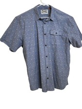 Howler Bros Shirt Mens Extra Large Short Sleeve Button Embroidered Chambray
