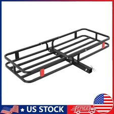 500 lb Cargo Carrier Hitch Mount Cargo Basket Foldable Luggage Rack 2" Receiver