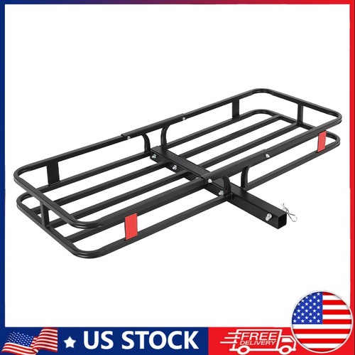 500 lb Cargo Carrier Hitch Mount Cargo Basket Foldable Luggage Rack 2 ...
