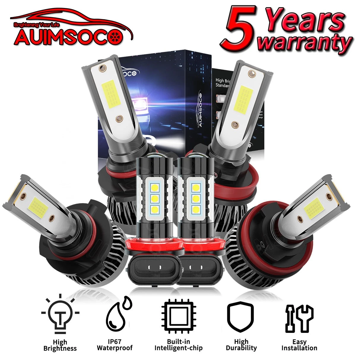 LED Headlight Bulbs Hi&Lo Beam Fog Light For Chevrolet Sonic 2012-2016 36000LM
Opens in a new window