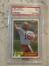 1981 Topps Joe Montana Rookie Card #216 PSA 9 Mint