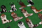 Cowhide keychain Hair On Leather Key Chain (12 key chain) Real Hair On Hide 8058 — photo 2