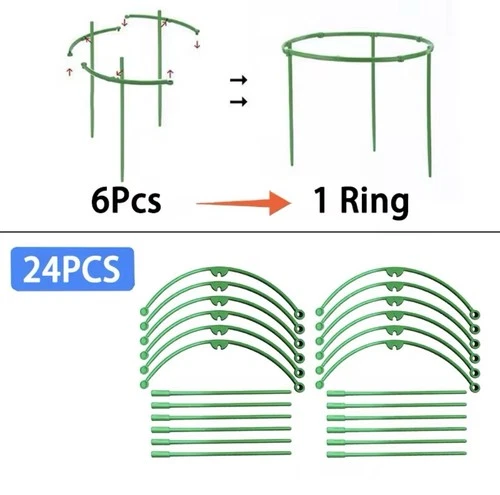 6pcs Pflanzenstützen Halbkreis Rankhilfe Topfpflanzen Blumen Clips Garten - Bild 8 von 12