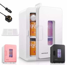 Mini Fridge 15L 21 Cans Mini Fridges for Bedrooms | AC+12V DC Power Small Fri...