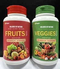 Fruits and Veggies Daily Supplement Balance’ of Nature-180 Capsules! Exp.02/27+