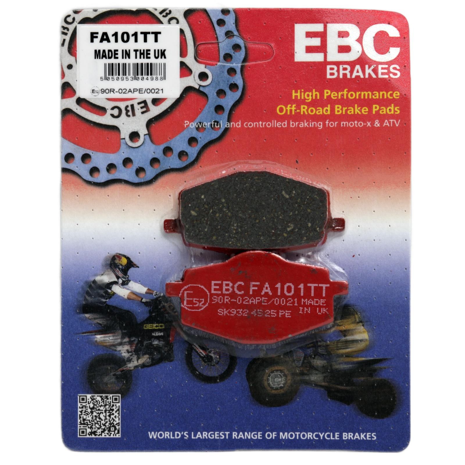 YAMAHA DT 80 LC-2 53V 1985-1992 EBC FA101TT Enduro/MX Carbon TT Brake Pads Front