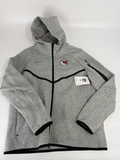 Kansas City Chiefs Nike Grey Tech Fleece Hoodie Jacket Hooded Size Large L NWT