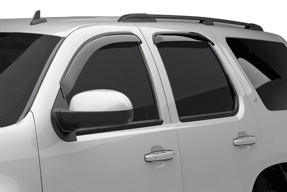 For Chevy Tahoe 07-14 EGR Tape-On SlimLine Dark Smoke Front & Rear Window Visors Foto 2 de 4