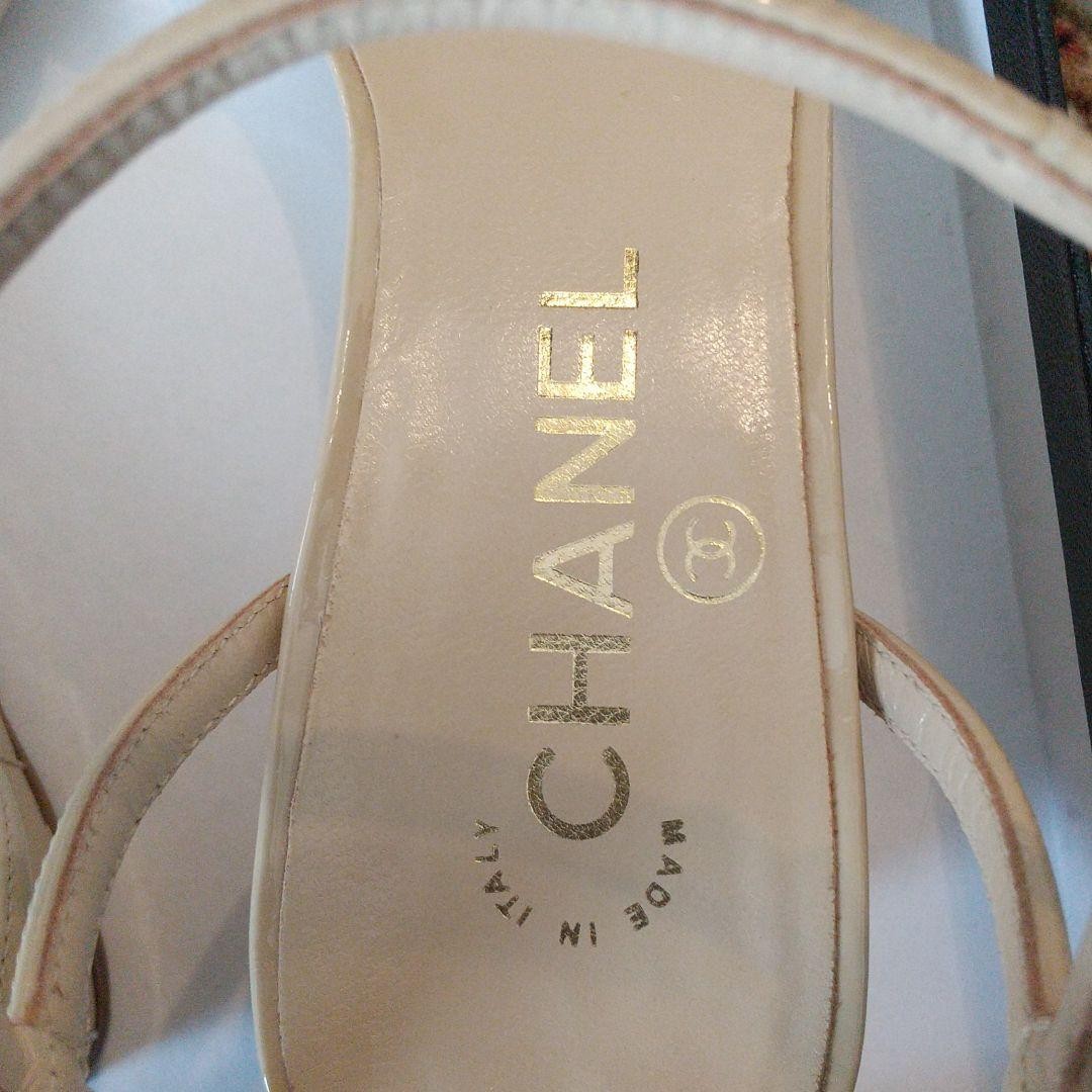Chanel Sandals Shoes Beige Size 38 US About 8 For Women thumbnail 19