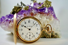 1902 Illinois Sangamo 14K Gold 21 Jewels 16 Size Hunter Cased Pocket Watch Runs
