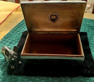 YALE 1998 Gorham Manufacturing Company. Heavy Solid Sterling BOX. Incredible.