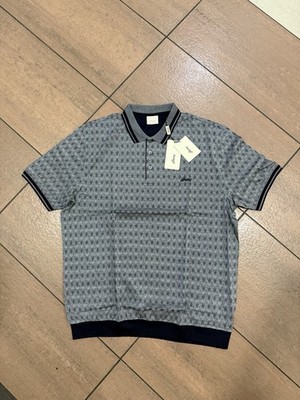 Brioni Herren Poloshirt Farbe dunkel - blau Gr. 3XL - mit Knopf