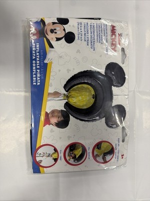 Mickey Mouse Inflatable Pinata Disney Junior 30x29'' Holds 3 Lbs Candy NEW SEALED