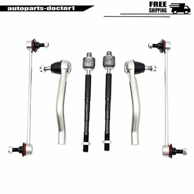 6Pcs Fits 2013-20 Nissan Pathfinder QX60 Front Inner & Outer Tie Rods Sway Bars