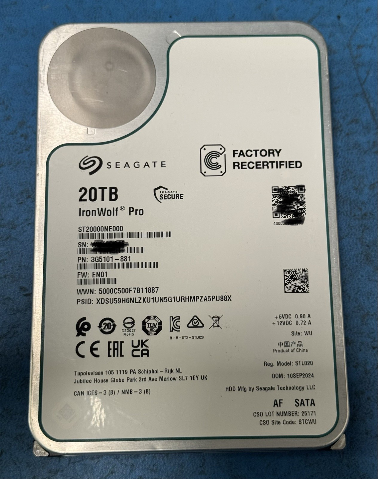 ST20000NE000 Seagate NAS Ironwolf Pro 20TB 3.5 256M Internal SATA Hard Drive