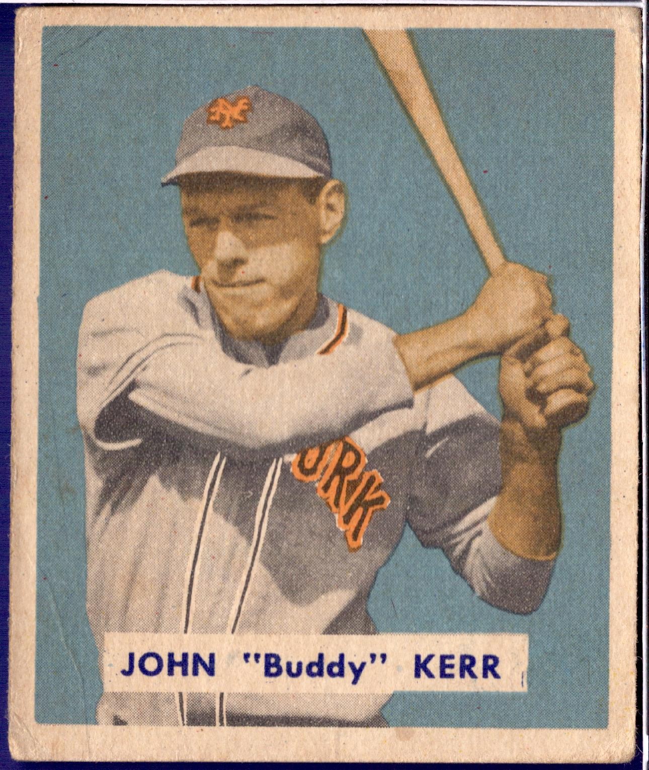 1949 Bowman #186 BUDDY KERR New York Giants EX