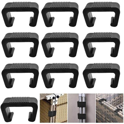 Nicht leicht zerbrochene Möbelclips 4/8 Stück schwarz strapazierfähiges Material Outdoor