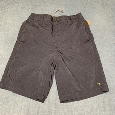 Rip Curl Boardwalks Chino Shorts Boys 10 Gray Flat Front Performance Golf Tennis