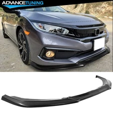 Fits 19-21 Honda Civic GT Style Unpainted Front Bumper Lip Spoiler Splitter - PU