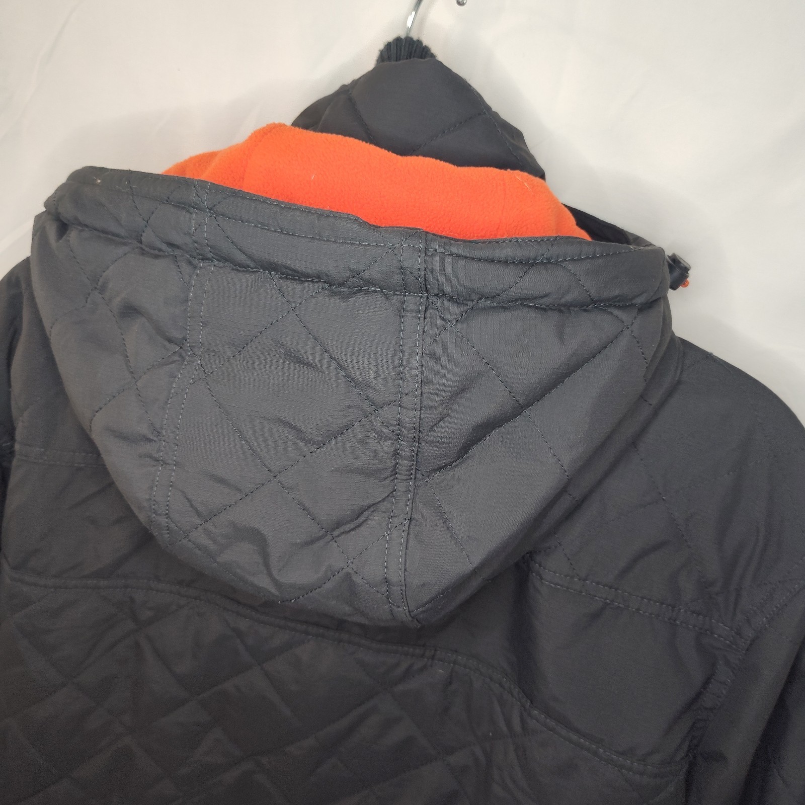 SUPERDRY Original Windcheater Japan Coat Jacket XLarge Orange Dark Gray Quilted