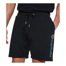 NEW Sergio Tacchini ALTOMONTE Shorts 2X Black Retro Design Gym Luxury Designer